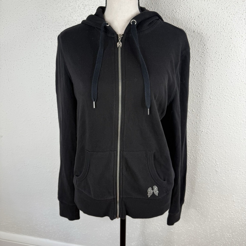 vintage Victoria's Secret full-zip hoodie, Y2K-era Gothic-inspired Sequin Size M